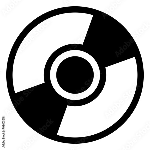 compact disc icon in solid style