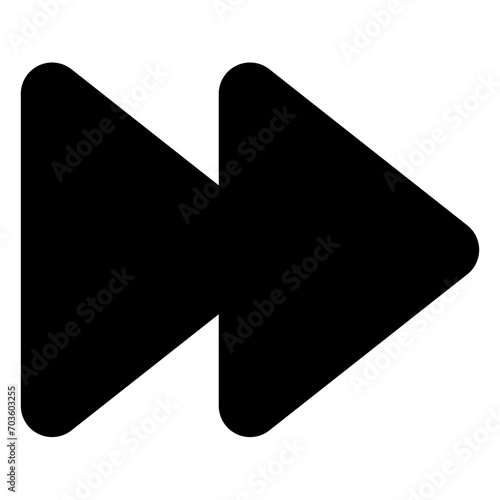 fast forward icon in solid style
