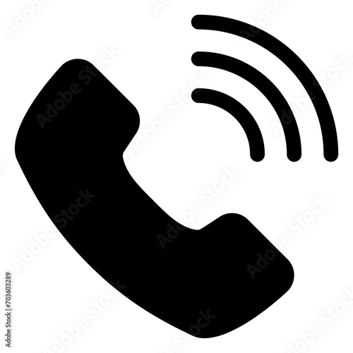 phone call icon in solid style