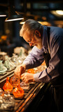Artisan Glassblower Crafting Delicate Objects at Workshop

