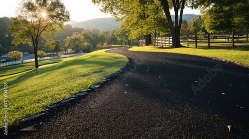 Elasticized Rayon Uniform Surface on Handicap-Suited Path photo