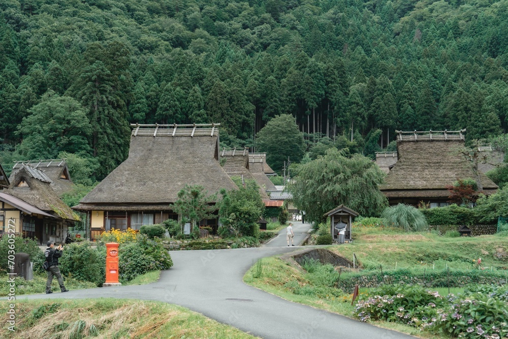 京都美山かやぶきの里の原風景