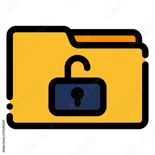 unlock folder icon