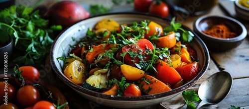 Middle Eastern vegetable dish photo