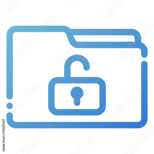 unlock folder icon