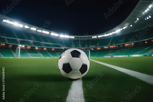 soccer ball on stadium © Sagar