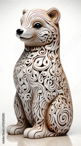 Intricate Ceramic Bear Sculpture © Keyser the Red Beard