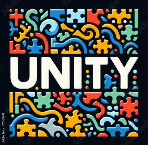 United World Puzzle, Unity World Puzzle, Divers Puzzle of Multiracial People
