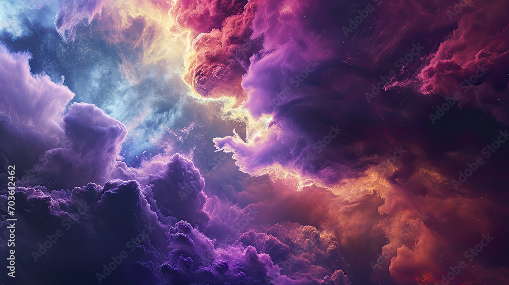 Nebula Dreams: Colorful Gas Cloud Formation