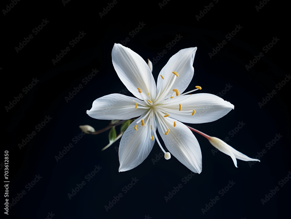 Fototapeta premium Jesmine&nbsp;flower in studio background, single&nbsp;jesmine&nbsp;flower, Beautiful flower images