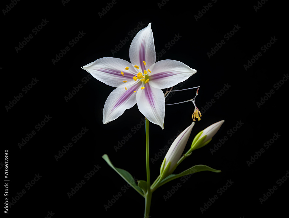 Jesmine flower in studio background, single jesmine flower, Beautiful flower images