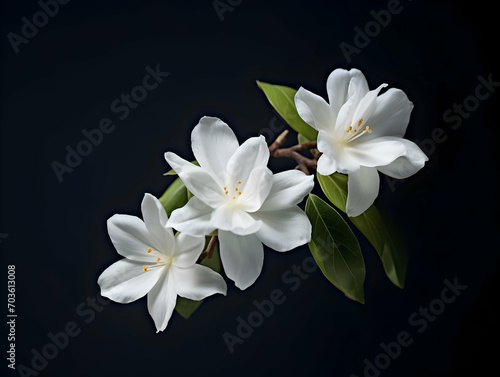 Jesmine flower in studio background, single jesmine flower, Beautiful flower images