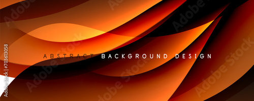 Simple fluid color gradient abstract background with dynamic wave line effect. Vector Illustration For Wallpaper, Banner, Background, Card, Book Illustration, landing page