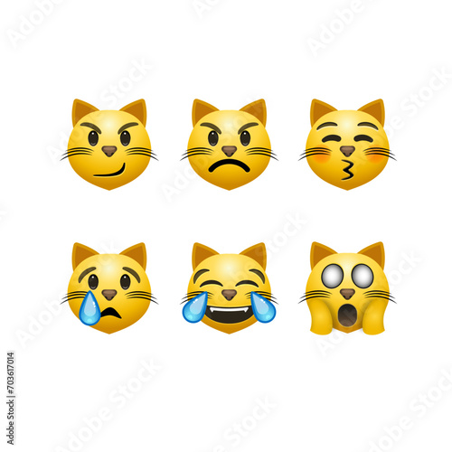 Emojis iOS Cats