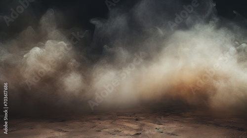 Smoke and dust on the floor, background, wallpaper