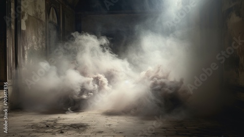 Smoke and dust on the floor  background  wallpaper