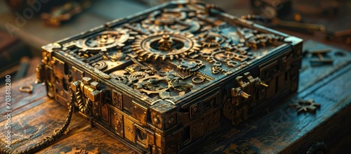 Puzzle box with password or keyword. © 2rogan