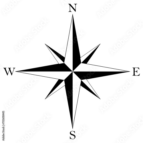 Wind Rose Signs Compass Icon