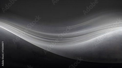 Black dark gray silver white wave abstract background for design. Light wave, wavy line. Ombre gradient