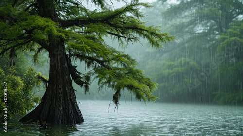 Cypress s Cool Rain  Authentic Tree Portrayal