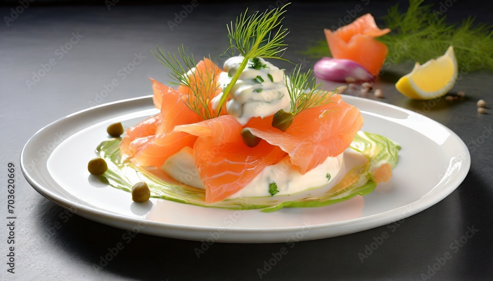 Smoked Salmon Carpaccio with Dill Aioli: Smoked Salmon Carpaccio with Dill Aioli: