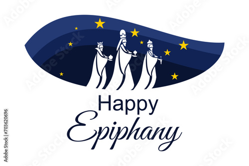 illustration of Epiphany (Epiphany is a Christian festival) vector. Suitable for greeting card, poster and banner.
