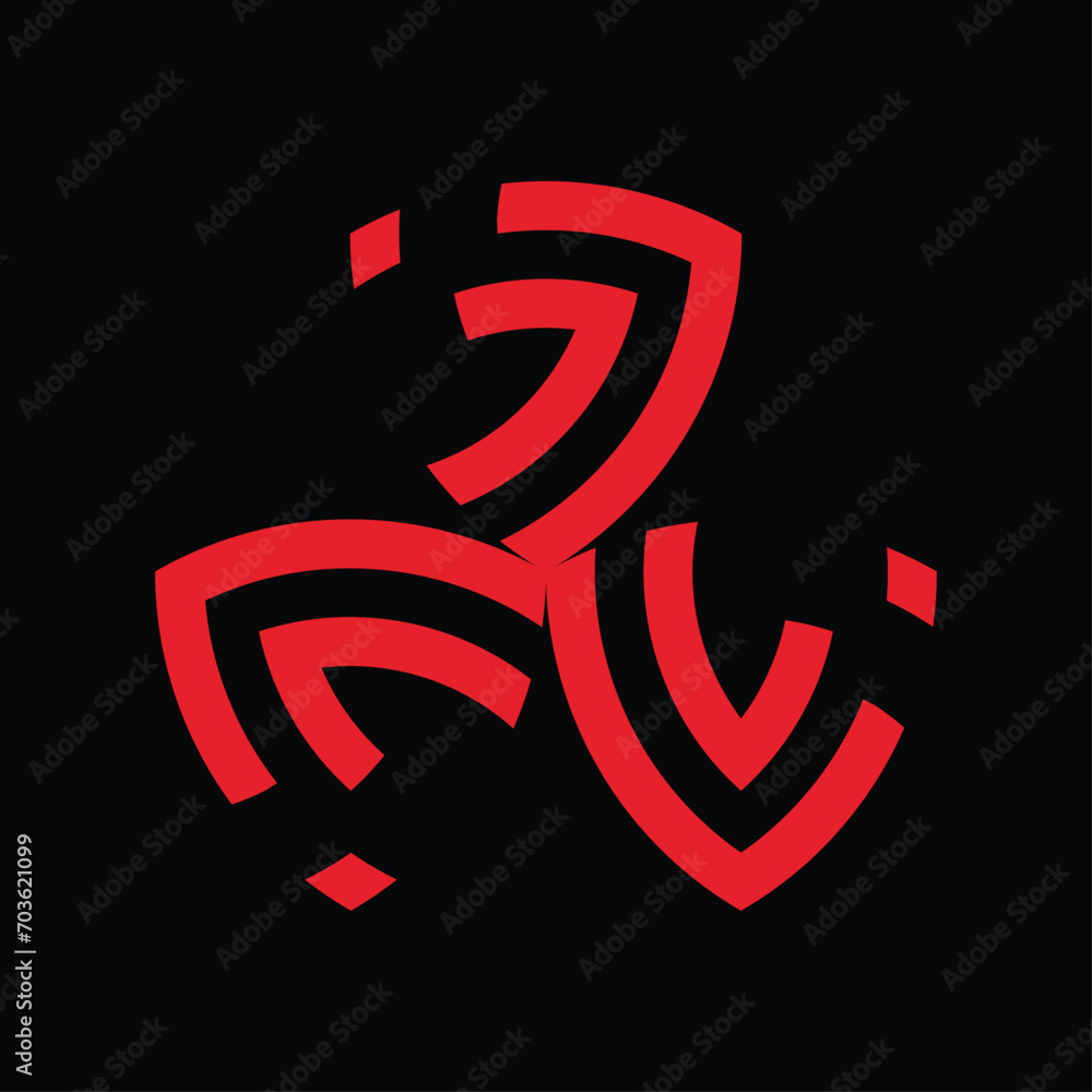 the shield's monogram design forms the letter the shield's monogram design forms the letter