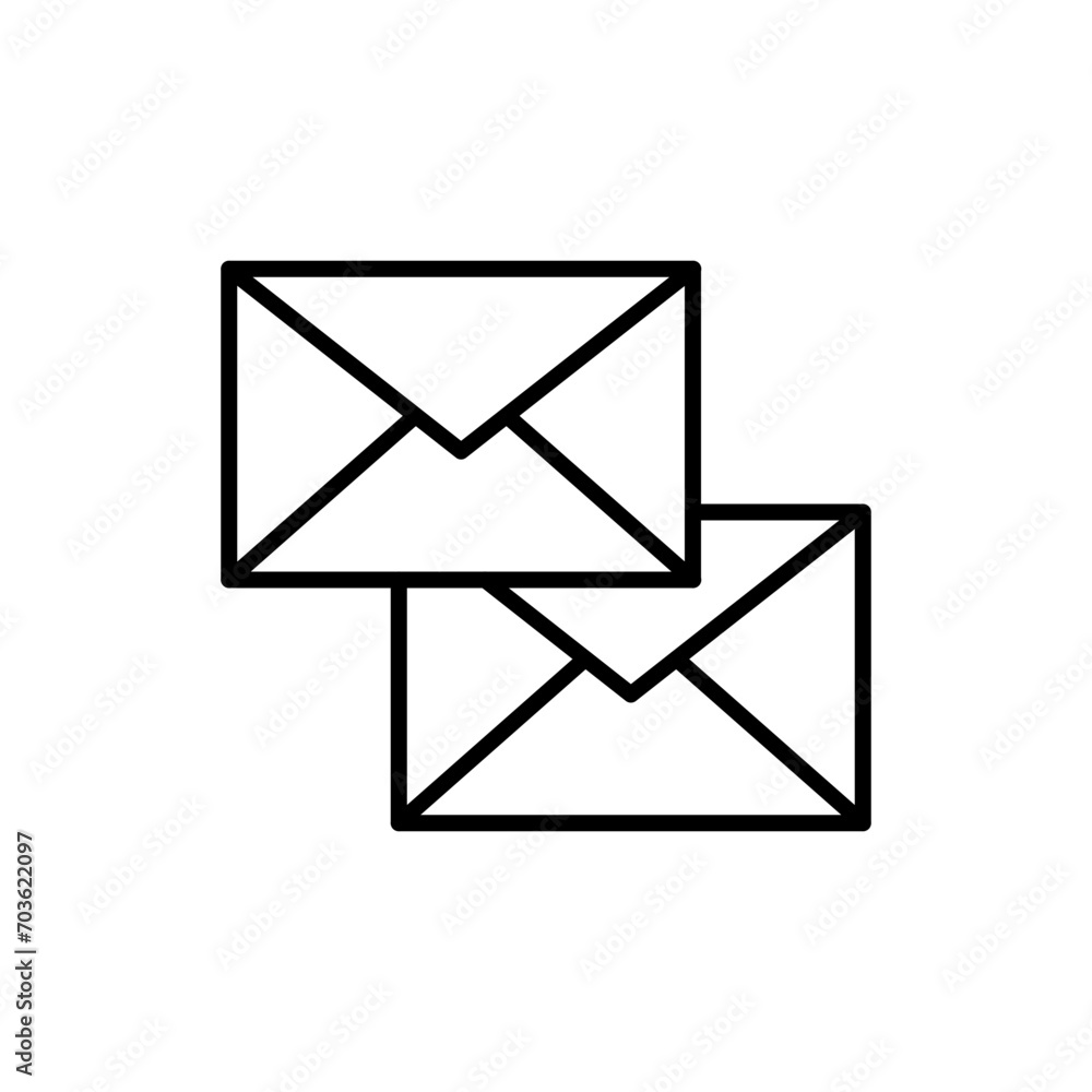 Mail message outline icons, minimalist vector illustration ,simple transparent graphic element .Isolated on white background Mail message outline icons, minimalist vector illustration ,simple transparent graphic element .Isolated on white background