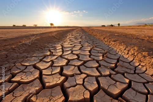 Drought conditions lead to agricultural devastation, impacting food production and local economies. photo