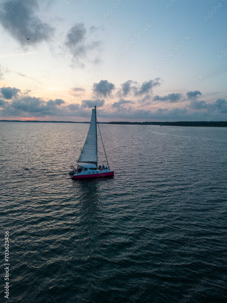 Fototapeta premium Bateau sur bassin d'Arcachon 