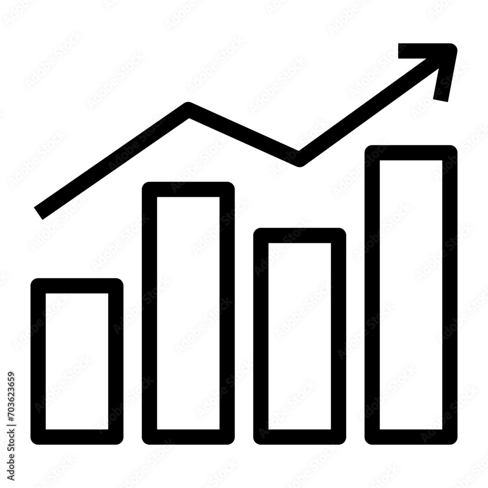 bussines icon on line style. Profit growing icon bussines icon on line style. Profit growing icon