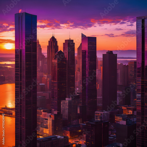 city at sunset © BestSong