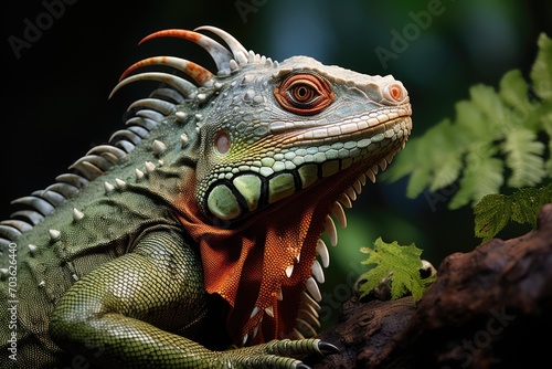 iguana in tropical forest