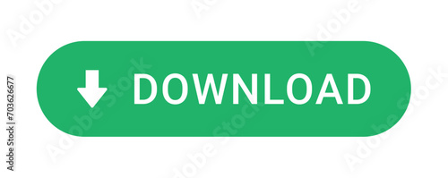 green download button with download icon isolatted on white background. download button png photo