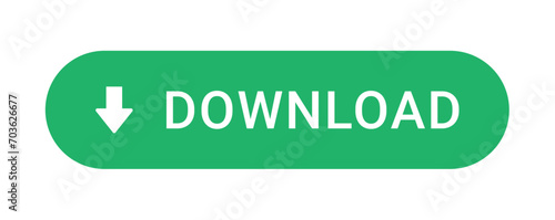 green download button with download icon isolatted on white background. download button png