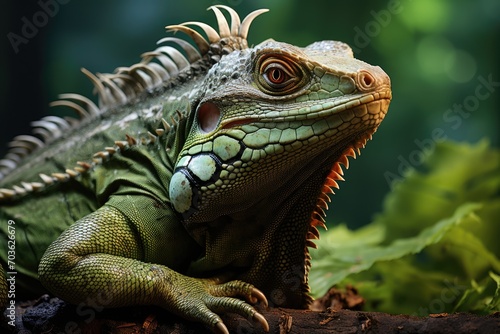 iguana in tropical forest