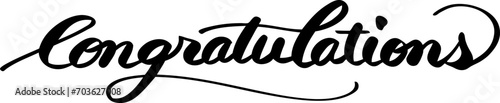 手書きの「Congratulations」文字