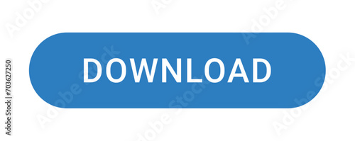 blue download button isolated on a white background vector illustration. blue download button png,
