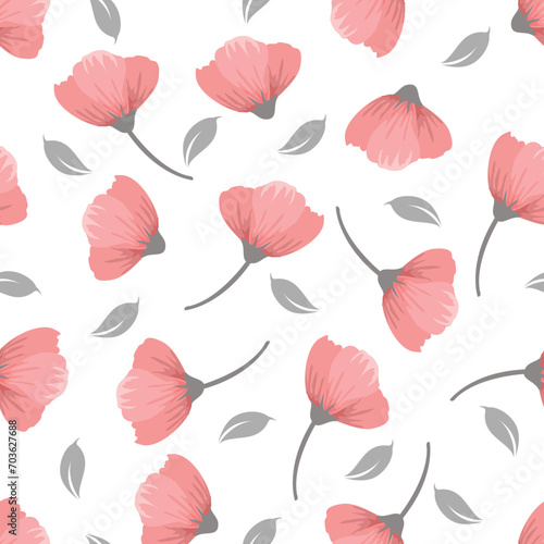 Seamless Floral Pattern. Suitable for Accessories, Home Décor, Stationary, Textile & Fabric, Wallpaper, Website or any other Printing Purposes. Vector Illustration.