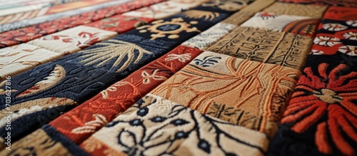 Carpets with design specific to certain cultures. photo