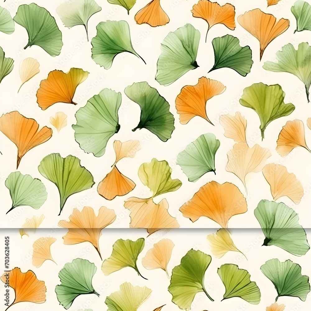 The seamless pattern adorable leaves The seamless pattern adorable leaves