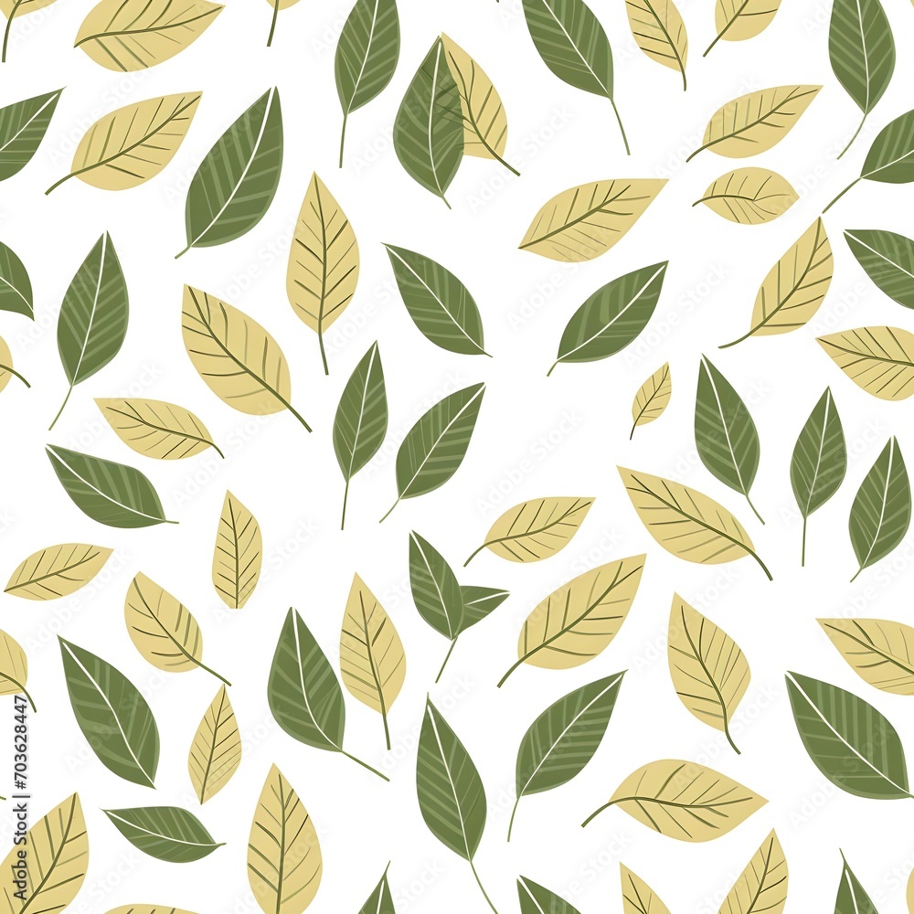 The seamless pattern adorable leaves The seamless pattern adorable leaves