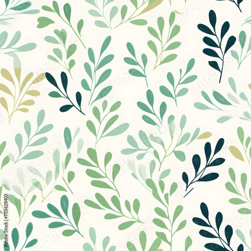 The seamless pattern adorable leaves