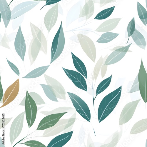 The seamless pattern adorable leaves