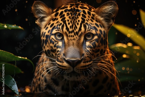 leopard in tropical forest