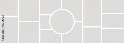 15 photo collage template. vector illustration, new collections