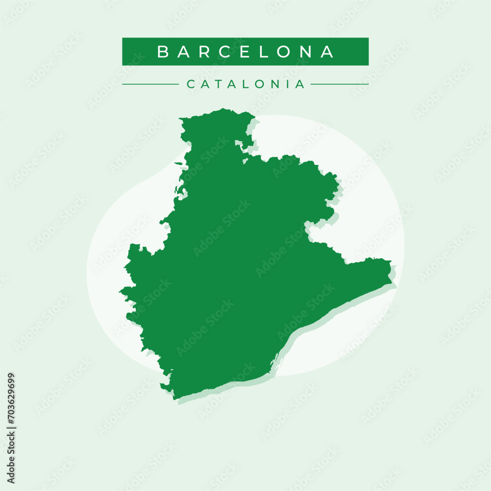 Vector illustration vector of Barcelona map Spain