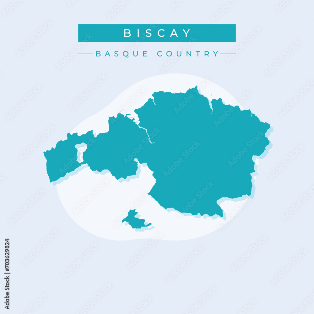 Vector illustration vector of Biscay map Spain