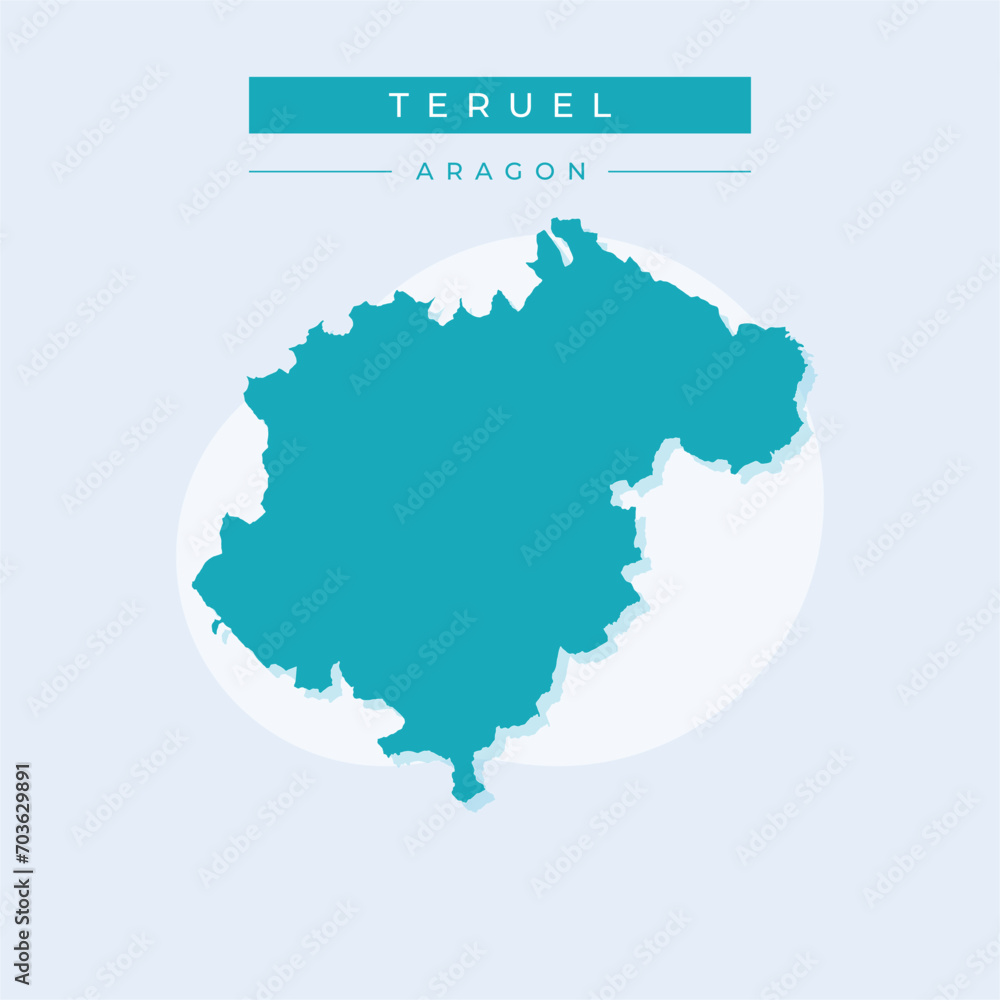 Vector illustration vector of Teruel map Spain