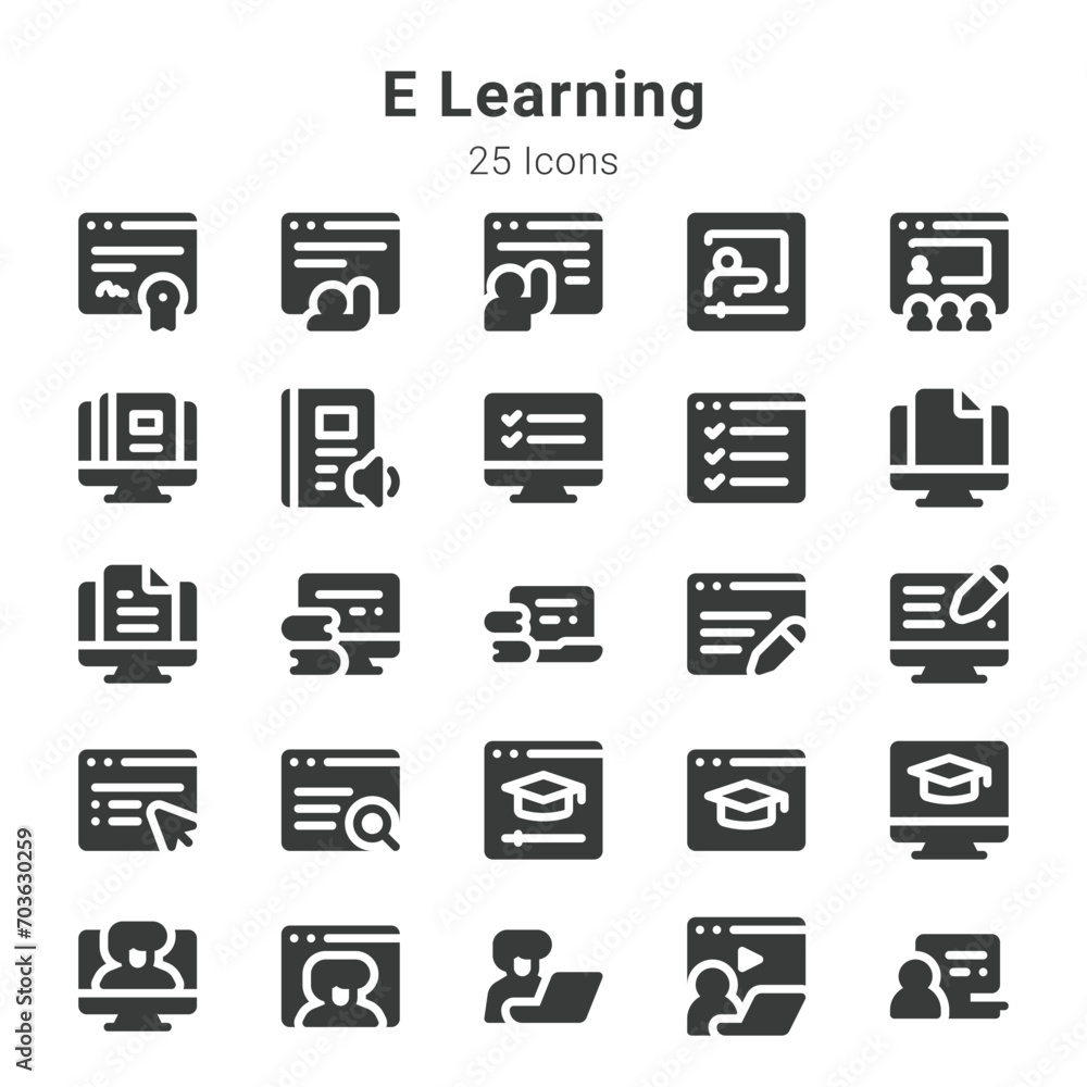 e learning icons